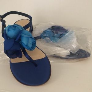 Kate Spade blue satin sandals